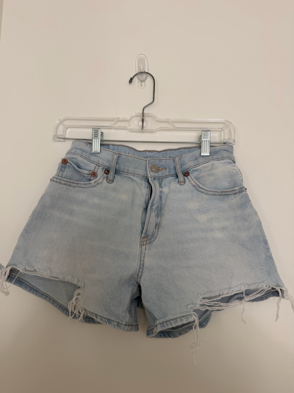 American Eagle Outfitters Light Blue High Waist Denim Shorts, Size 00